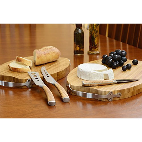 La Cote Multi Use Bamboo Cheese Bread Cutting Serving Board (Large)