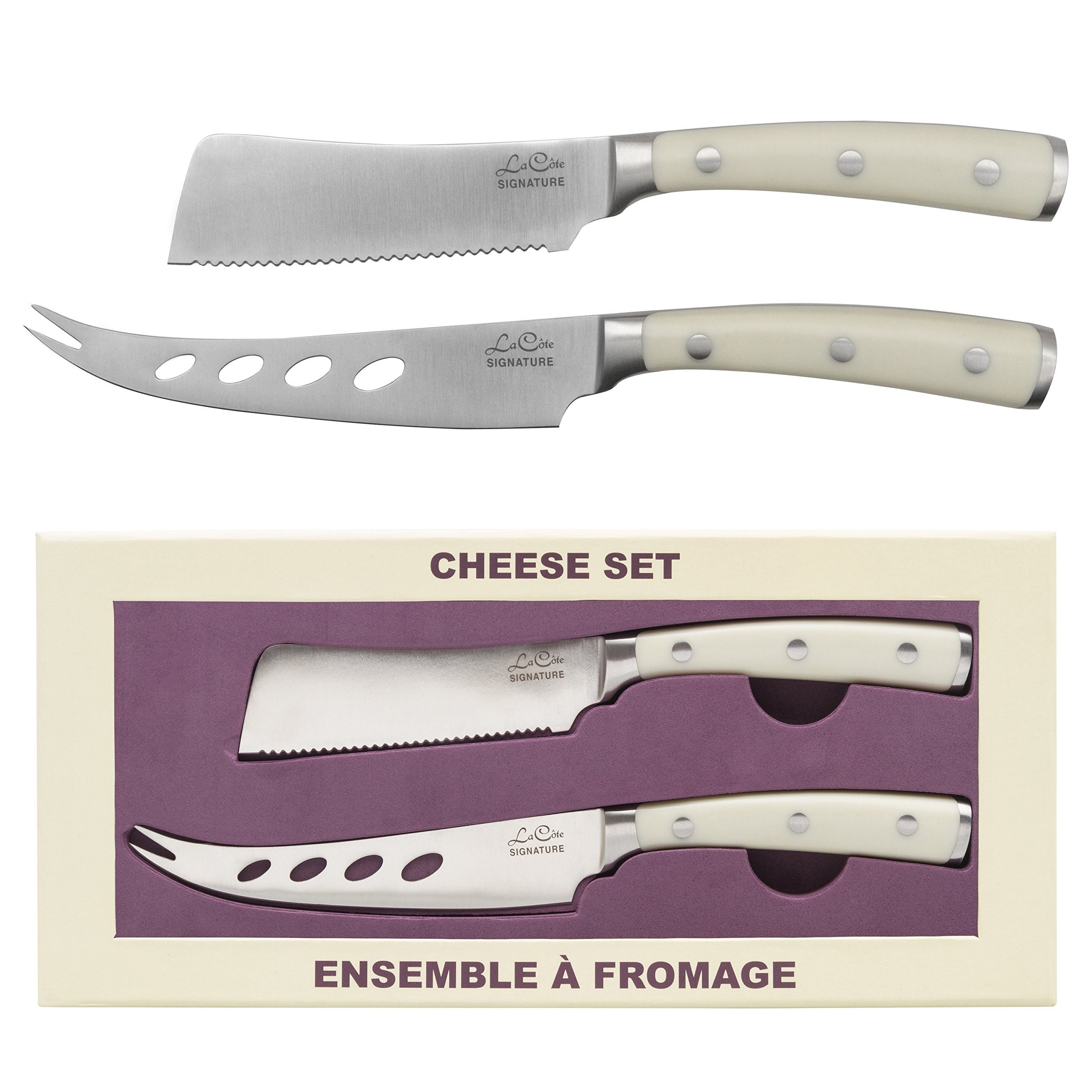 La Cote Signature Series Knife Set High Carbon German Steel ABS Handle (Cheese & Bread Knife Set)