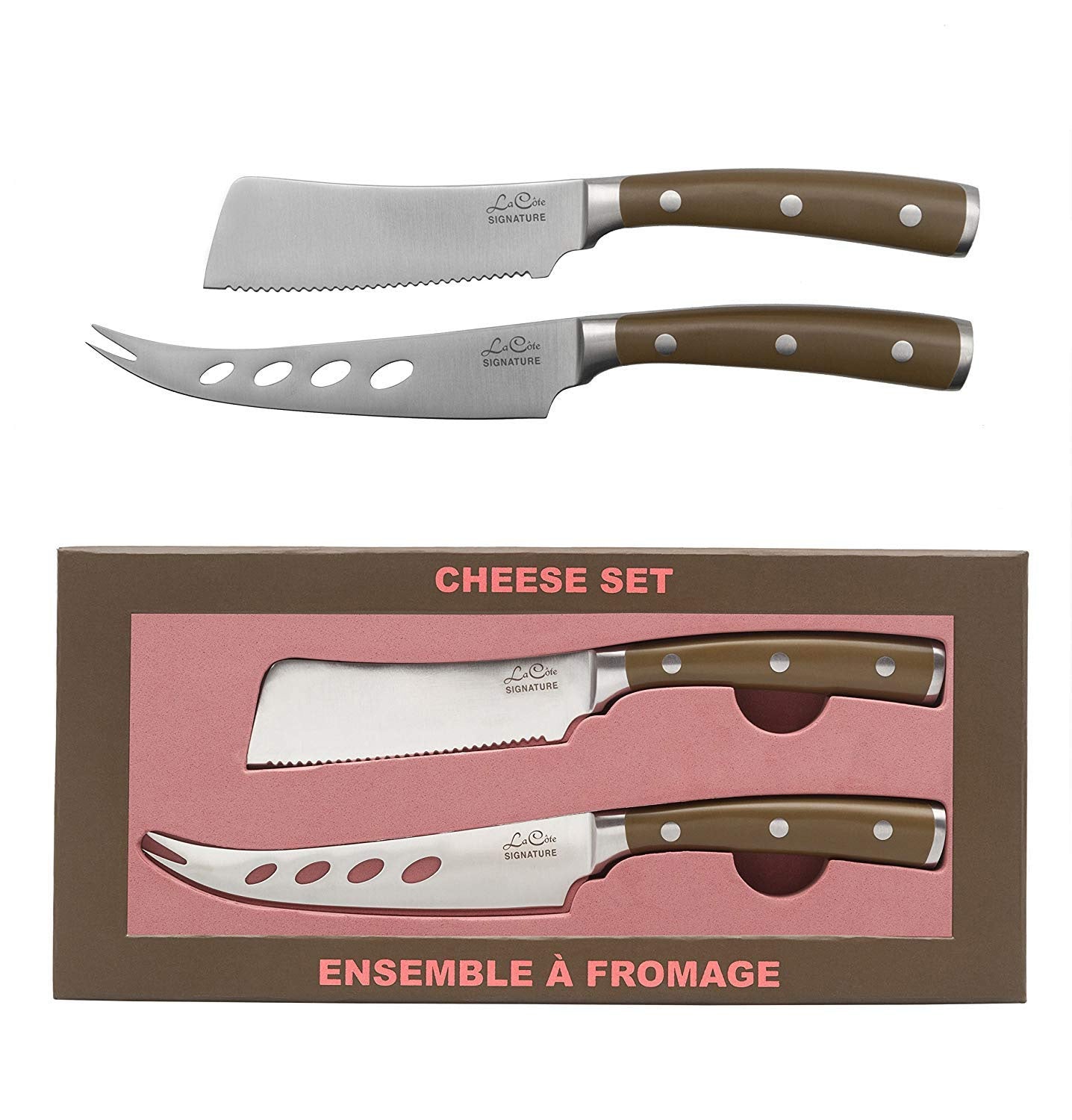 La Cote Signature Series Knife Set High Carbon German Steel ABS Handle (Cheese & Bread Knife Set)