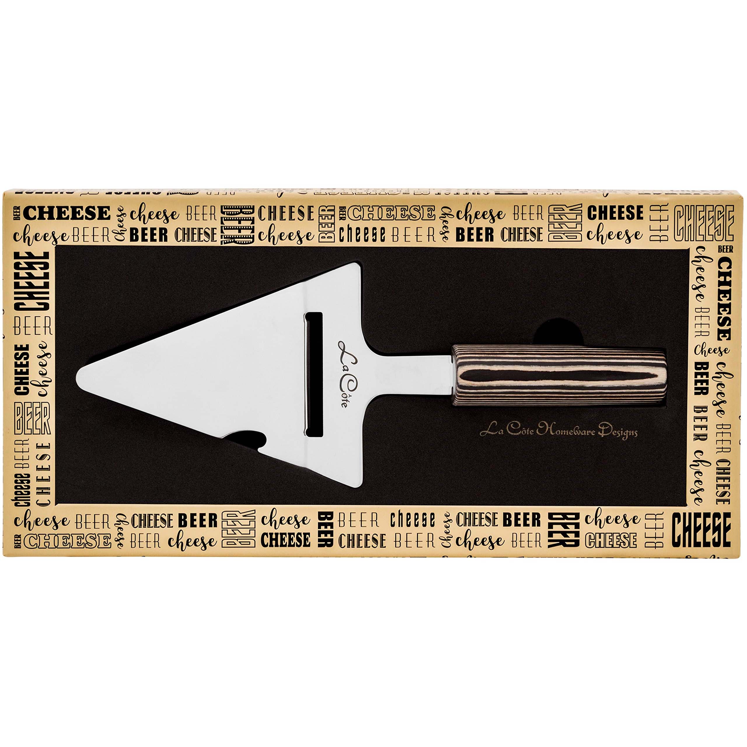 La Cote Stainless Steel Cheese Plane Slicer Knife With Pakka Wood Handle in Gift Box (Cheese Plane 10 Inch)