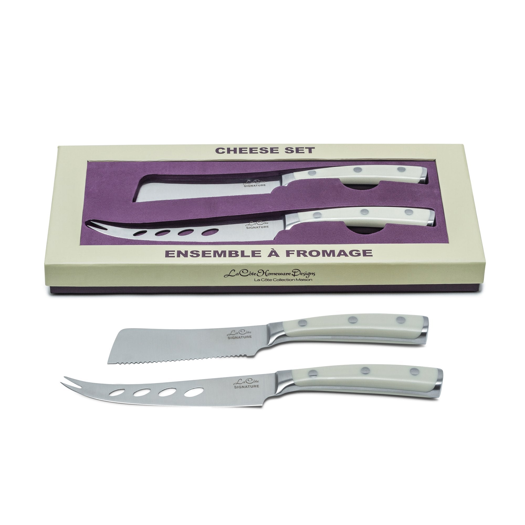 La Cote Signature Series Knife Set High Carbon German Steel ABS Handle (Cheese & Bread Knife Set)