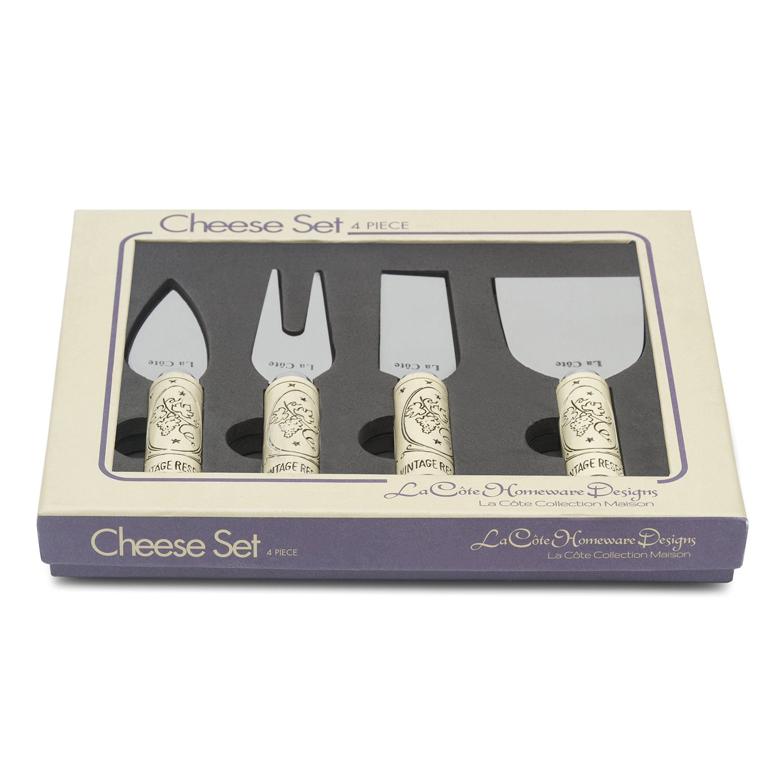 La Cote 4 piece Cheese Knife Set in Gift Box